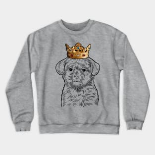 Shih Poo Dog King Queen Wearing Crown Crewneck Sweatshirt